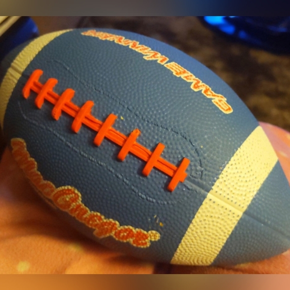 Football Varsity Official Junior Size By MacGregor Blue White Rubber - Picture 7 of 8